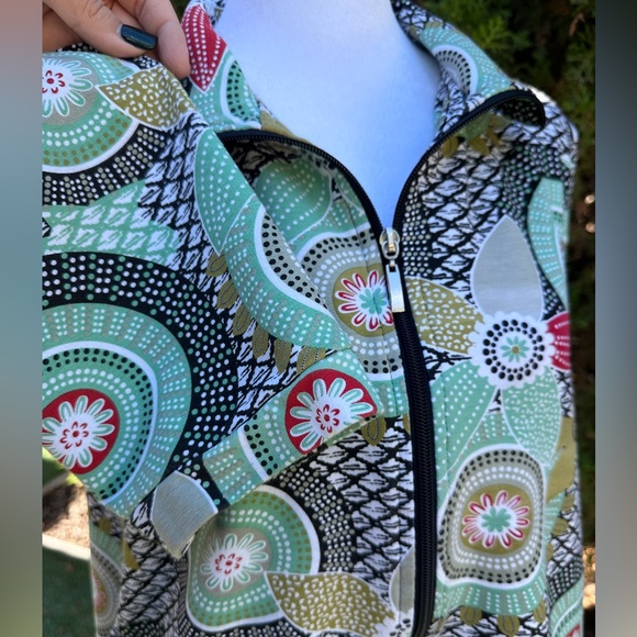 Women's Mirror Image Retro Zip Up Cotton Jacket XL - Picture 7 of 9